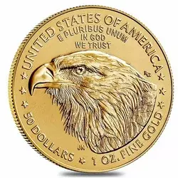 Złota Moneta Amerykański Orzeł - NOWY MOTYW 1 uncja NAJTANIEJ