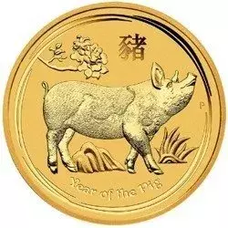 Złota Moneta Rok Świni 1 uncja 2019 24h