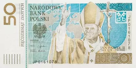 Banknot: 50zł Jan Paweł II 24h Produkt Kolekcjonerski