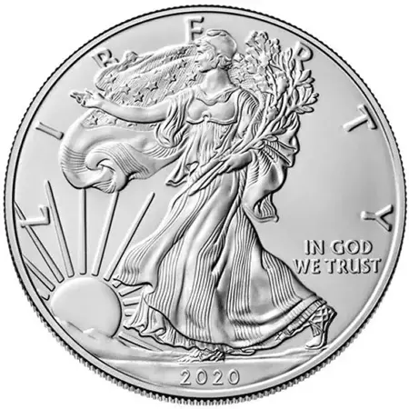 Srebrna Moneta Amerykański Orzeł 1 uncja 2019r/2020r 24h