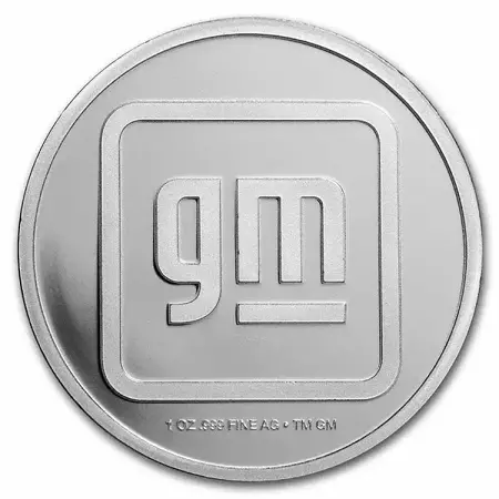 Srebrna Moneta General Motors Modern Logo 1 uncja 24h