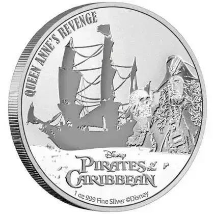 Srebrna Moneta Niue 2022 - Pirates of the Caribbean - Queen Anne's Revenge 1 uncja 24h
