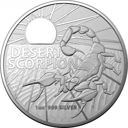 Srebrna Moneta Pustynny Skorpion 1 uncja 24h