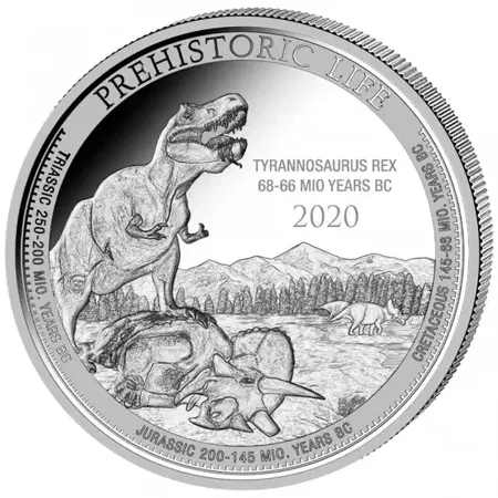 Srebrna Moneta T- Rex 1 uncja 24h LIMITOWANA