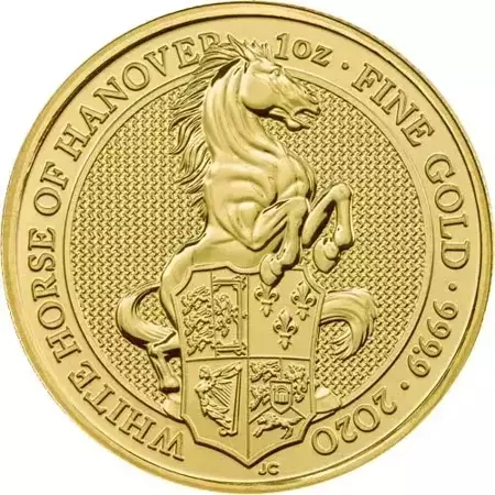 Złota Moneta Bestie Królowej: Biały Koń Hanoweru 1 uncja 24h