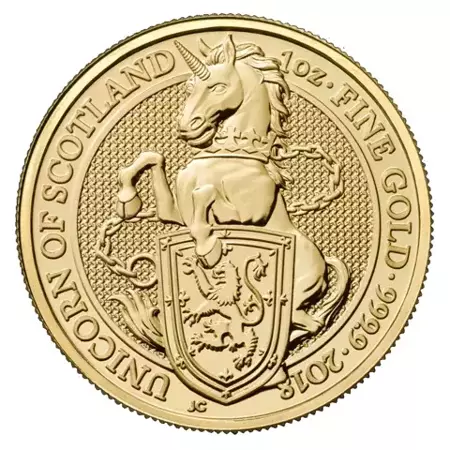 Złota Moneta Bestie Królowej: Jednorożec Szkocji 1 uncja  2018 24h