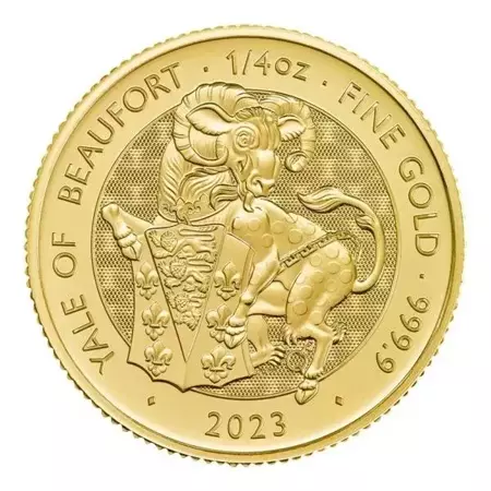 Złota Moneta the Royal Tudor Beasts: The Yale Of Beaufort 1/4 uncji 2023 24h